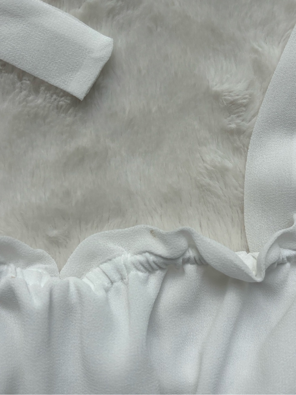 Wilfred White Strapless Ruffled Bandeau Top - Picture 8 of 15